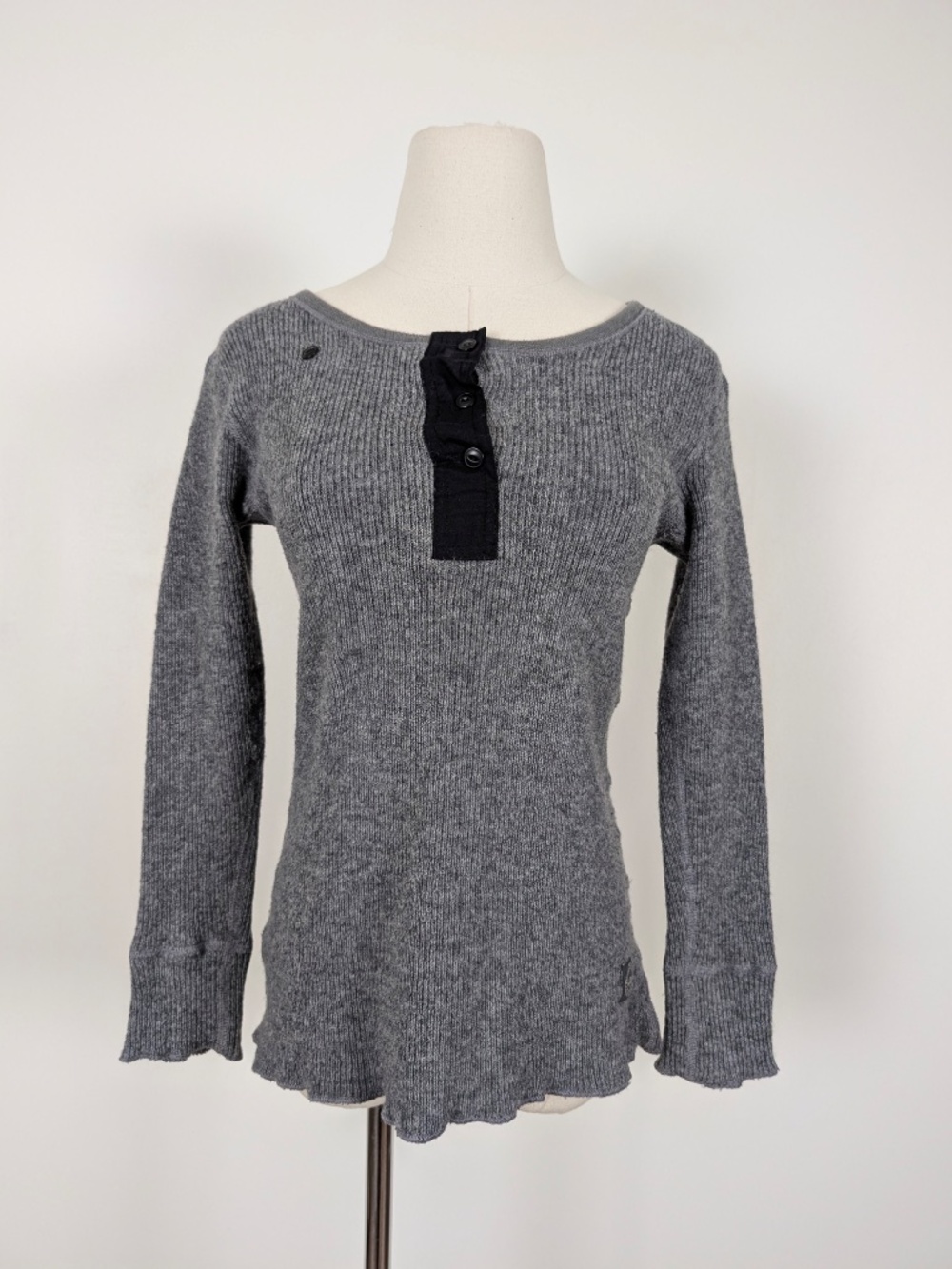 Stanfield Thermal 3/4 Sleeve Top Wool Layer Size Small Grey - Picture 7 of 14